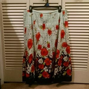Talbots floral skirt